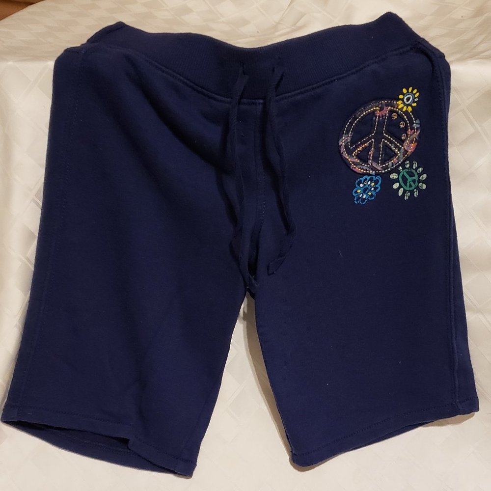 Shorts, Peace symbol, Navy Blue, Old Navy, Size Large (10-12)